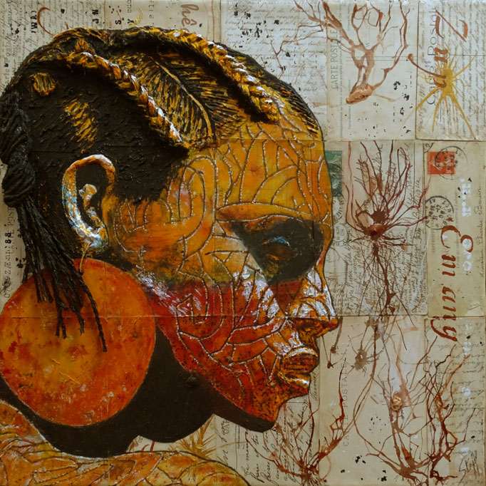 Tresses africaines  -  40 x 40  -  2022