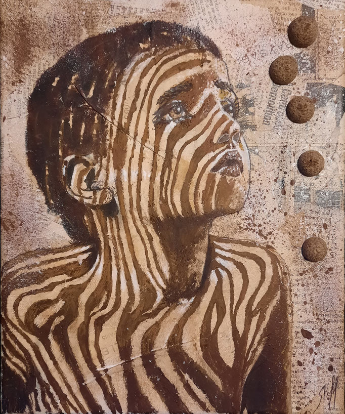 Enfant zèbre  -  25 x 30  -  2024
