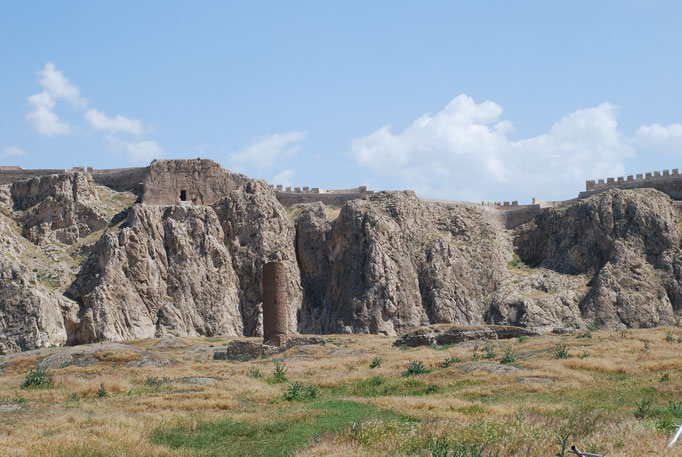 Türkei, Cavustepe, Van Kalesi, Burgfeste mit ehem armenischem Viertel