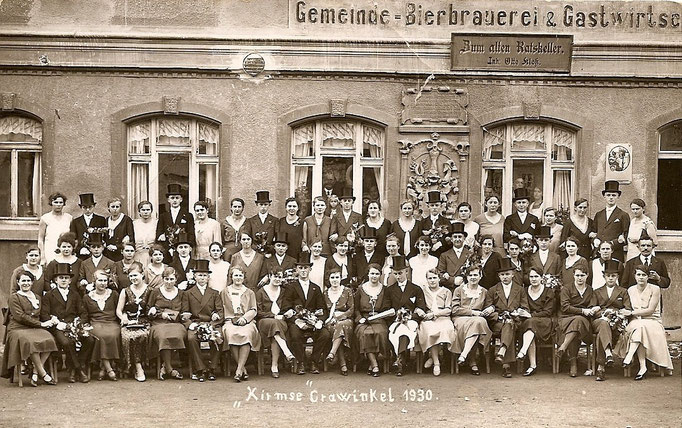 Kirmesgesellschaft 1930/ Archiv Crawinkler- Runde