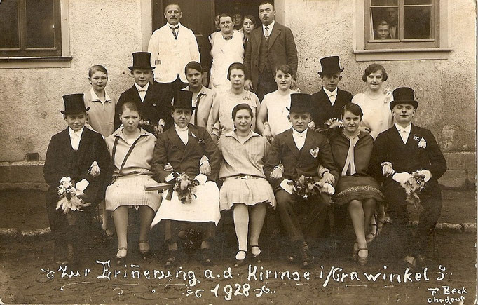 Kirmesgesellschaft 1928/ Archiv Crawinkler- Runde