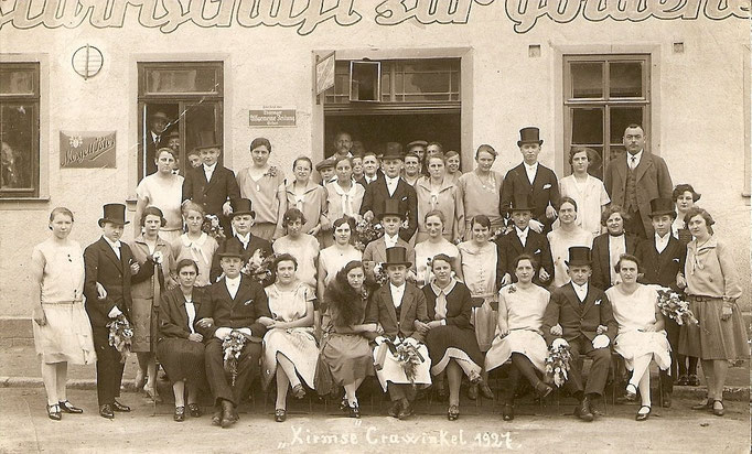 Kirmesgesellschaft 1927/ Archiv Crawinkler- Runde