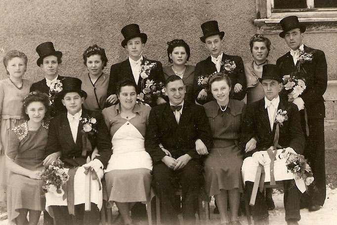 Kirmesgesellschaft 1950/ Archiv Crawinkler- Runde