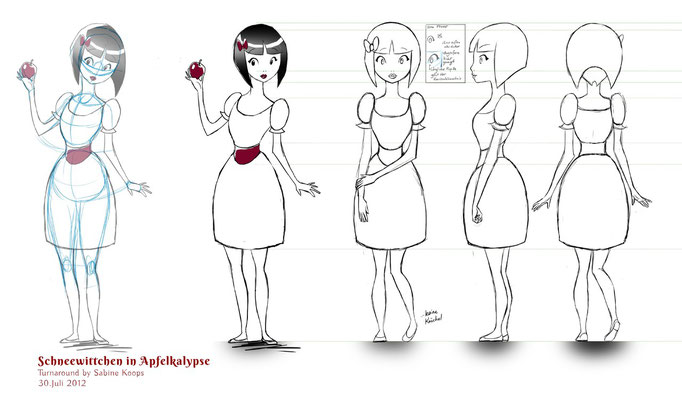 Apfelkalypse Character turnaround Snow White 2012