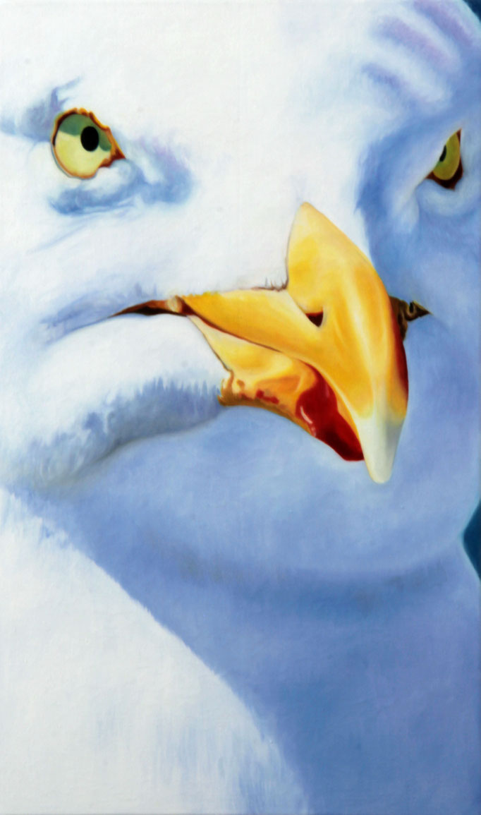 <b>Silbermöwe</b><br>Öl/Leinwand | 2014 | 75 x 45 cm<br><small>(Privatbesitz)