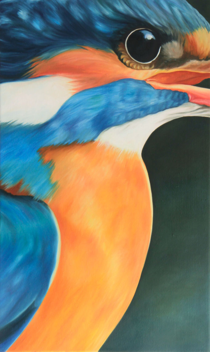 <b>Eisvogel</b><br>Öl/Leinwand | 2015 | 75 x 45 cm