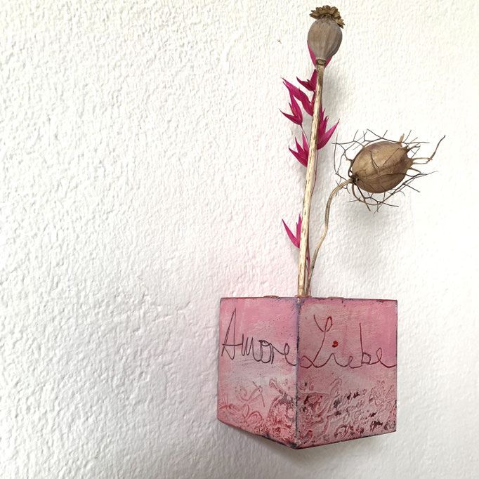 wandwürfel,liebe,pink,gräeser,vase