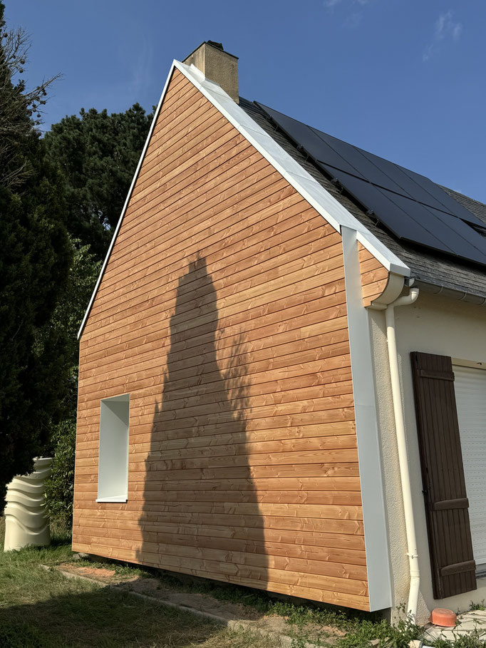 ST VINCENT DES LANDES : Réalisation d'une ITE (Isolation Thermique par l'Extérieure) sur les pignons d'une maison
