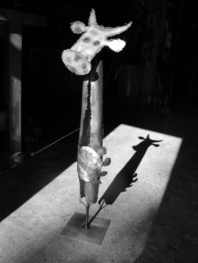 Sculpture animalière représentant une vache