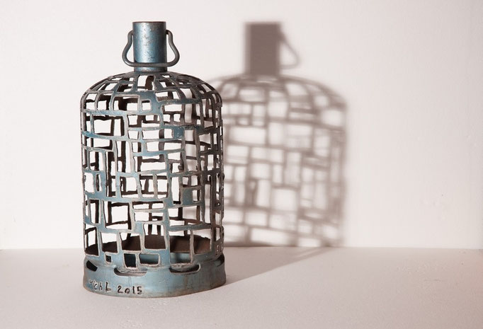 Bouteille de gaz sculptée