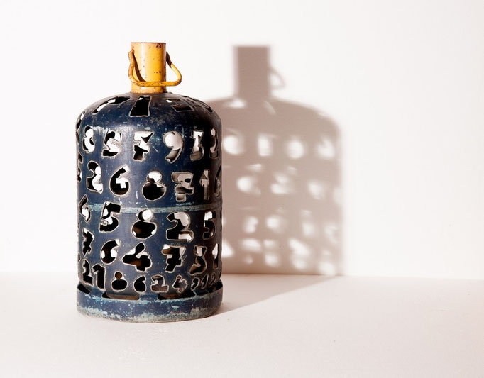 Bouteille de gaz sculptée