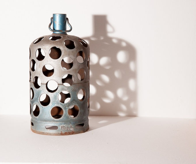 Bouteille de gaz sculptée