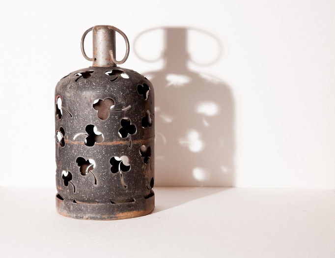 Bouteille de gaz sculptée