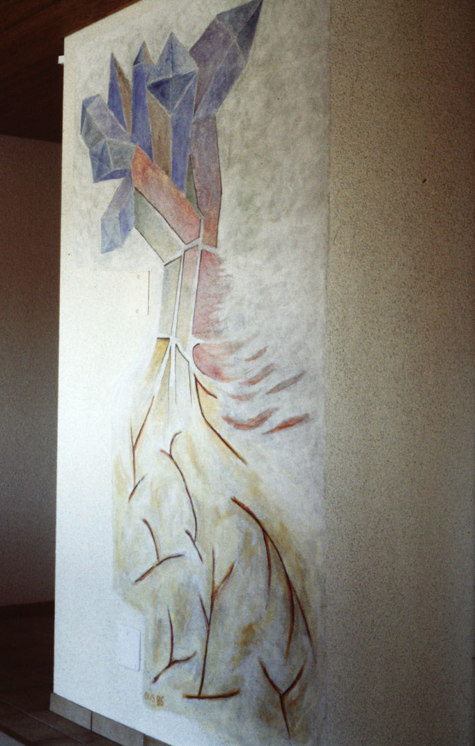 Ebikon, Fresco Treppenhaus, 1985