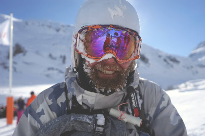 happy face after snowboarding