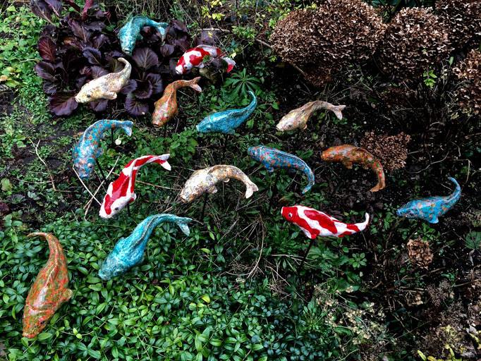 Unter Fischen, je ca. 38cm