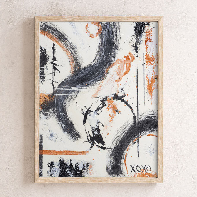 Copper gold Wabi sabi abstract