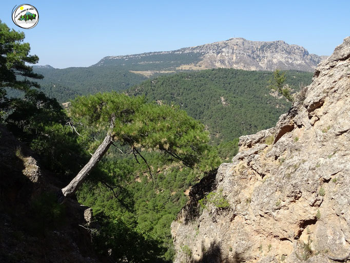 Vistas al Yelmo, desde el cerro del Toríl o El Castellón. Desde donde hay un pequeño ventano.