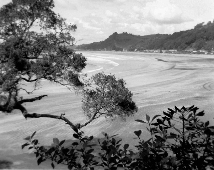 Ohope Hills| Whakatane | Bay of Plenty: Schönste Ecke der «Ohope Beach»! Unser Surf-Revier «fast jeden Tag».