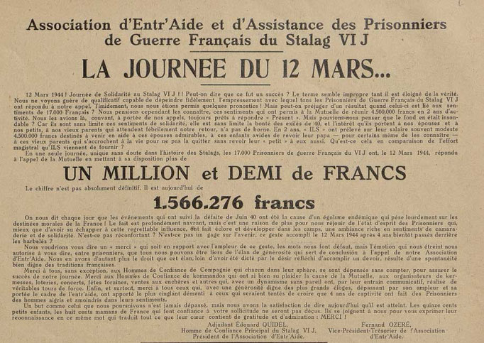 Le Nouvelliste (Stalag VIJ)  n°59 - 15 avril 1944 - https://argonnaute.parisnanterre.fr/