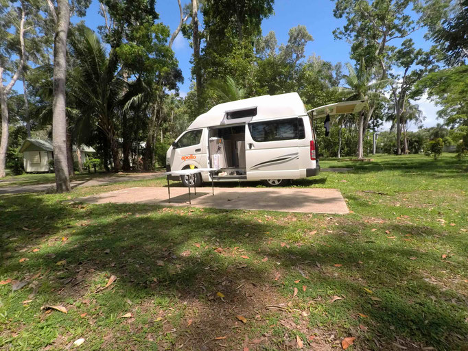Gut geparkt. Mobile Home