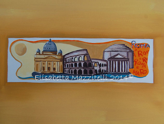 "Roma" - acrilico su cartone telato - 25x18 cm - collezione privata