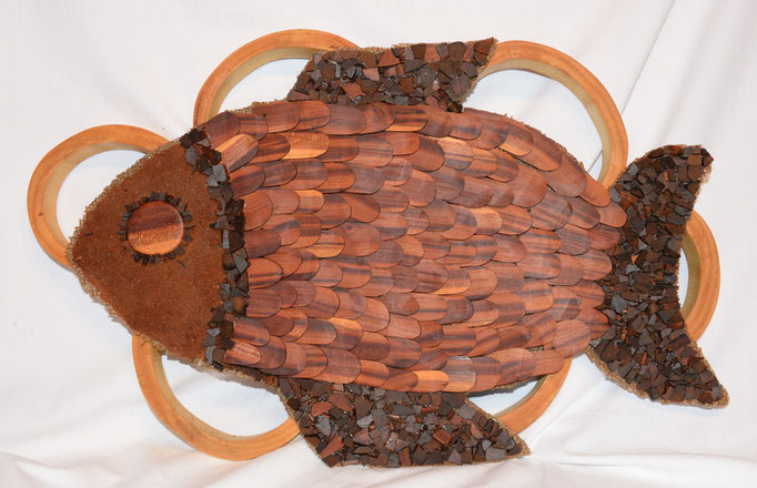 Fisch - 54x35cm - Birnbaum -Verkauft