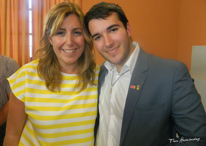 Junto a la Presidenta de la Junta de Andalucía Dña. Susana Díaz Pacheco.