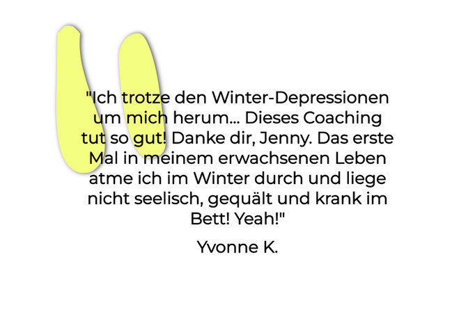 Weg mit den Winterdepressionen...