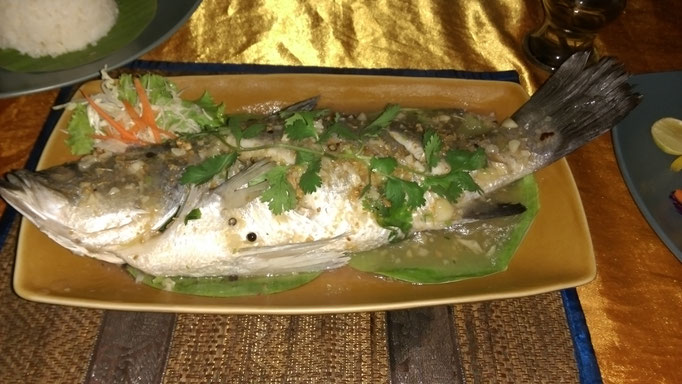 White Snapper in Knoblauchsauce