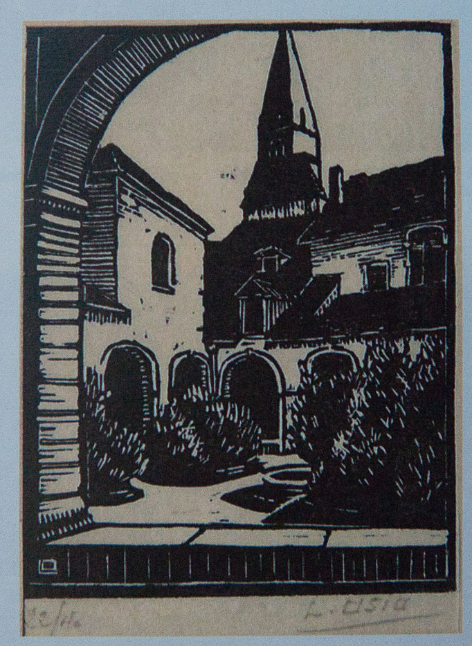 Le cloître de Crémieux, bois, 1933.