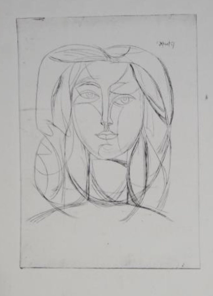 Varbanesco, tête de jeune femme, d'après Picasso