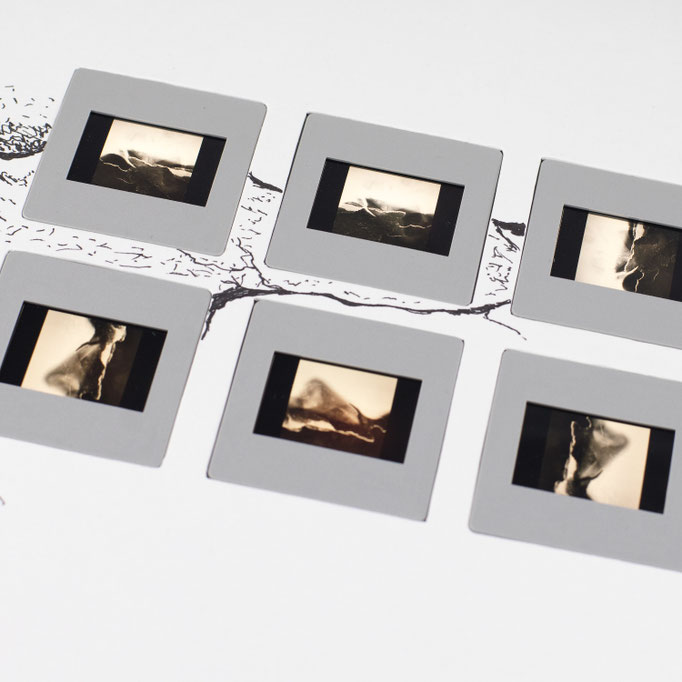 Kirsten Radermacher, Brüche (2021): Dias with backlight