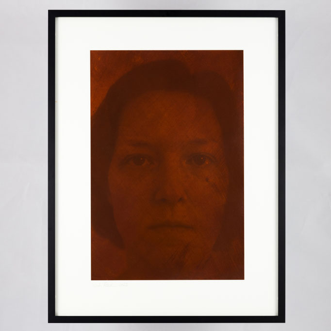 Kirsten Radermacher, Giftrot II #1, 2023, 300x400 mm, framed in museum quality (unique)