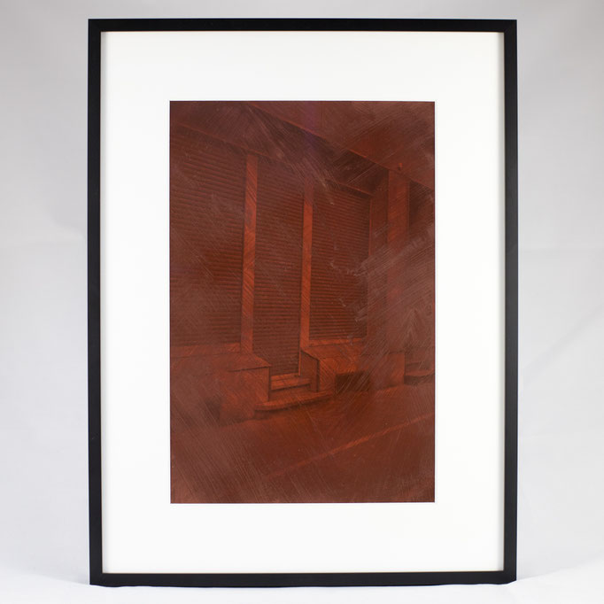 Kirsten Radermacher, Giftrot I #1, 2022, 300x400 mm, framed in museum quality (unique) (sold)