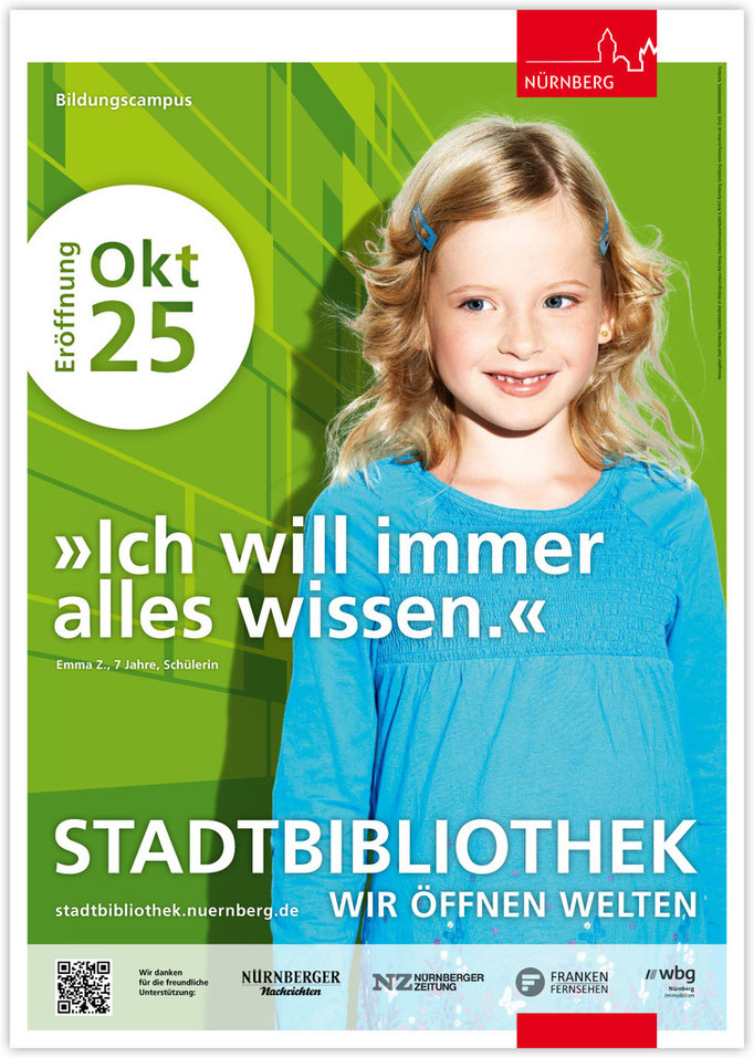 Plakatkampagne Stadtbibliothek - Motiv 1