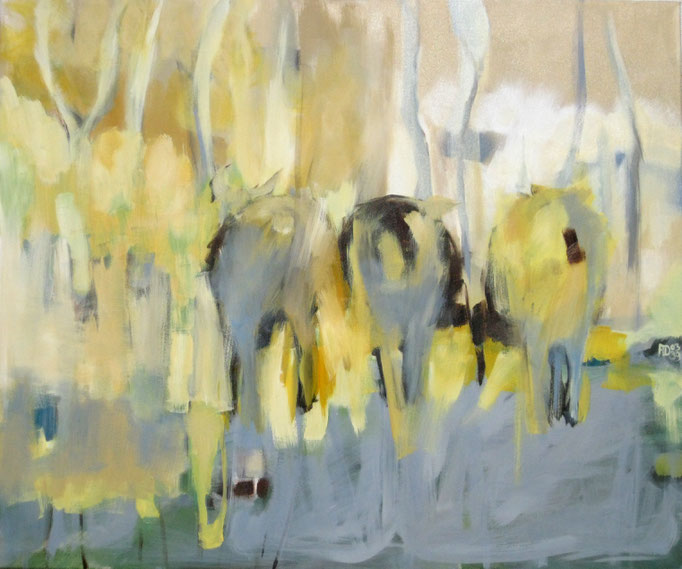 DREI SCHAFE 03/2009 100X120CM---SOLD