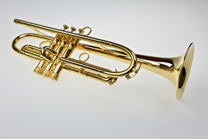 B-Trompete/Jazz-Trompete mit Perinetventilen, vergoldet