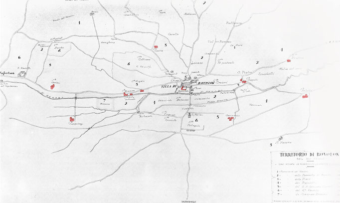 Carte Historique Bovolone - XVI sec