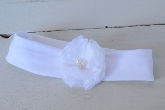 bandeau bébé baptême fleur