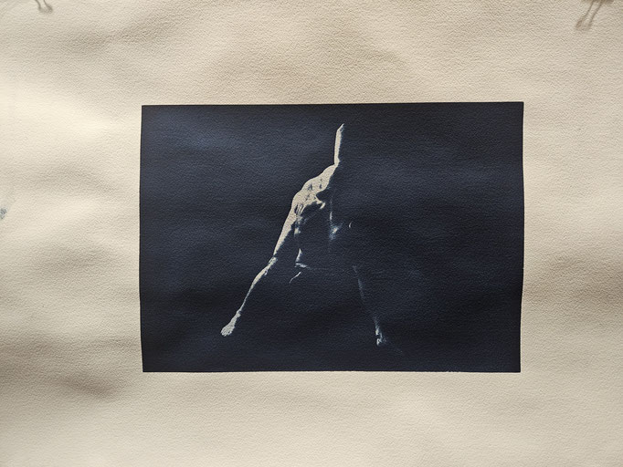 Alive No.3 - Cyanotype, watercolour paper