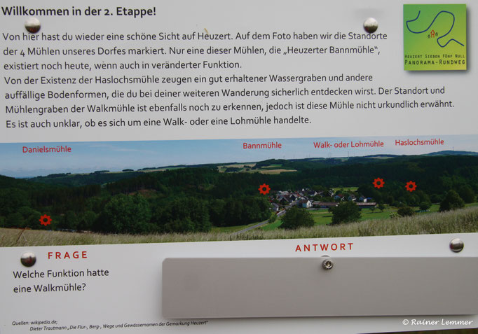 Wissenswertes am Panorama Rundweg Heuzert SIEBEN FÜNF NULL