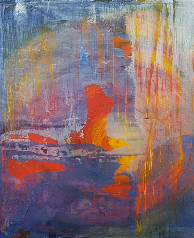 KERSTIN SOKOLL, sundown/Abenddämmerung, 2020, O014, 120 x 100 cm, SOLD