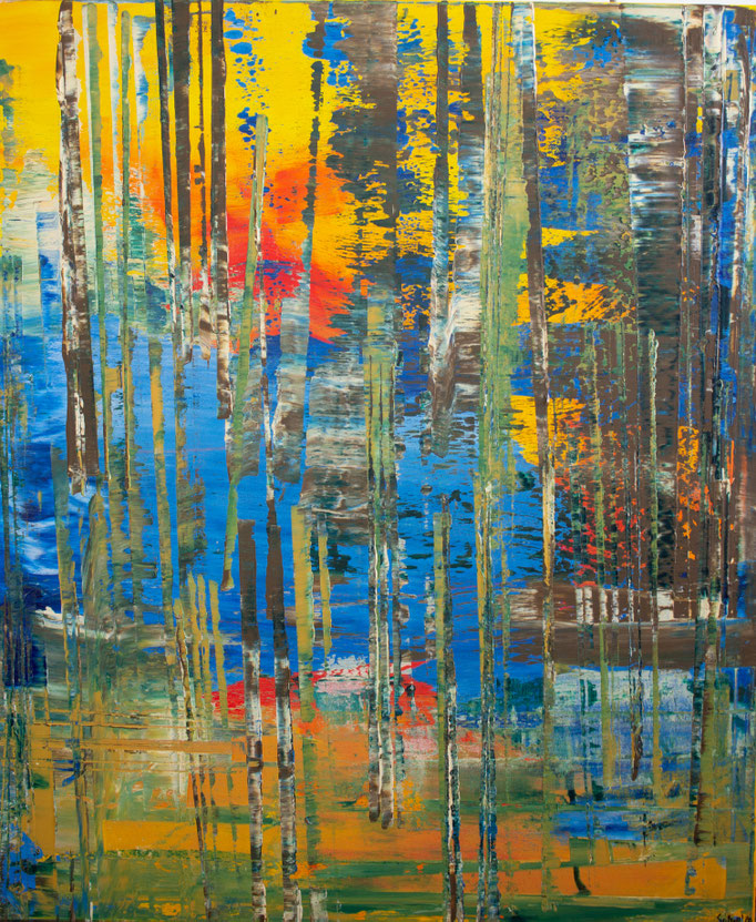 KERSTIN SOKOLL, Waldbaden, 2020, O021, 120 x 100 cm, SOLD