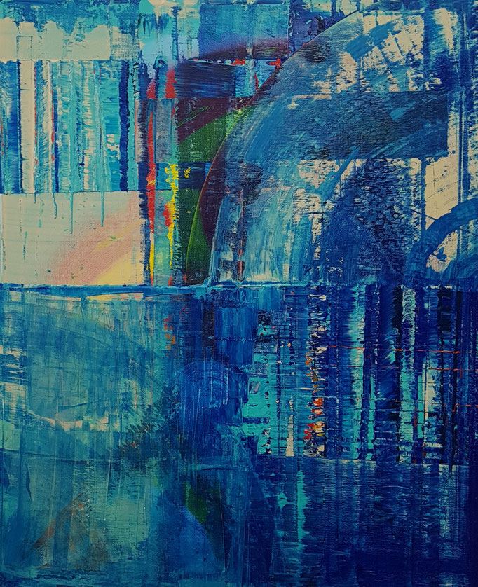 KERSTIN SOKOLL, Blue View, 2020, O027, 120 x 100 cm_SOLD