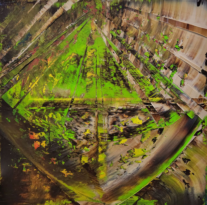 KERSTIN SOKOLL, Licht am Horizont, 2021, J035, 100 x 100 cm, SOLD