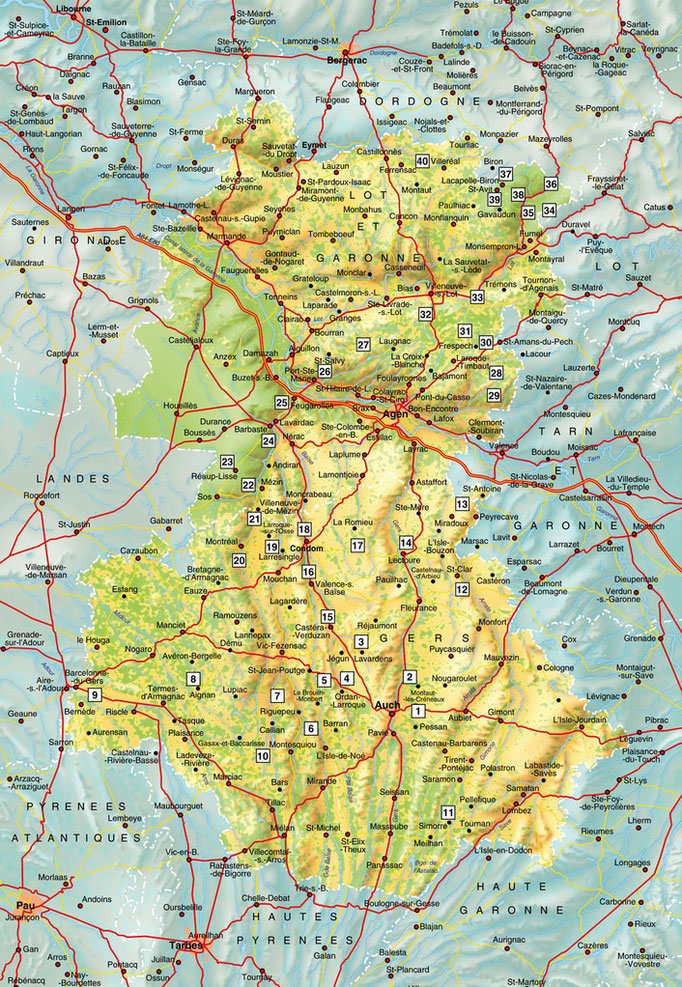 La Gascogne • Création cartographie touristique / Édition : Les Créations du Pélican • © recreacom.fr - Studio de création Christophe Houlès