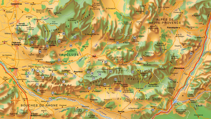 Lubéron • Cartographie touristique / Édition : Les Créations du Pélican • © recreacom.fr - Studio de création Christophe Houlès