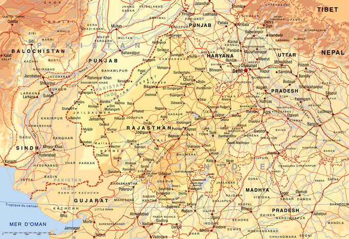 Rajasthan • Création carte touristique / Édition : Les Créations du Pélican • © recreacom.fr - Studio de création Christophe Houlès