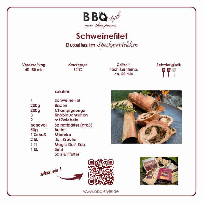 Rezept Grillfurnier, Schweinefilet
